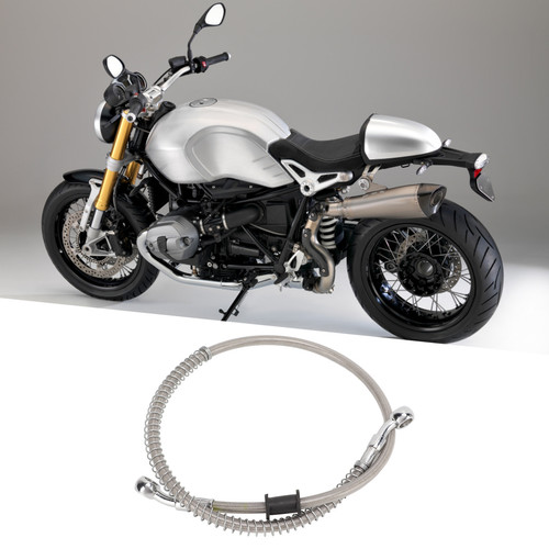 80cm Motorrad-Bremsleitung Edelstahl PVC Rostfrei - Bild 1 von 22