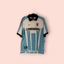 TSV 1860 Munich Munchen Football Shirt 1996 1997 Home Large Nike L&ouml;wenbr&auml;u