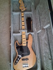 Fender Squier Lefty Jazz Bass 4-String Natural Maple Fretboard w/ Hard Case