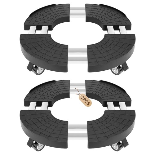2pcs Plant Caddy with Wheels Heavy Duty, 550LBS Adjustable 15.7in-22in Large ...