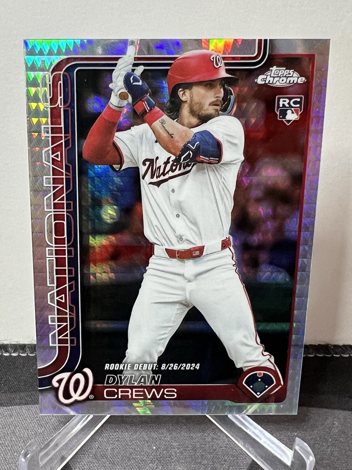 2025 Topps Chrome Update - Dylan Crews USC190 Prism Refractor (RC)