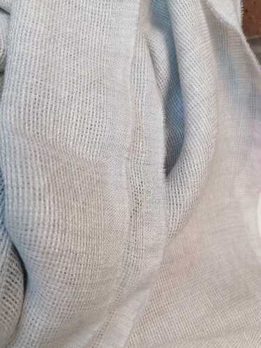 De le Cuona Raffles Crystal fabric woven SEMI SHEER wool linen panel 300x140cm - Picture 8 of 8