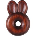 Rabbit Keychain Pendant Hanging Rabbit Charm Key Chain Wood Rabbit Charm