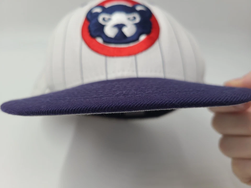 Chicago Cubs Pinstripes New Era 59Fifty Cooperstown Fitted 7 1/8 Hat Cap Men MLB - Image 3 of 4