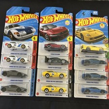 Hot Wheels Ferrari Stradale , Gray  Blue  F40  GTB4 Yellow. Lot Of 12