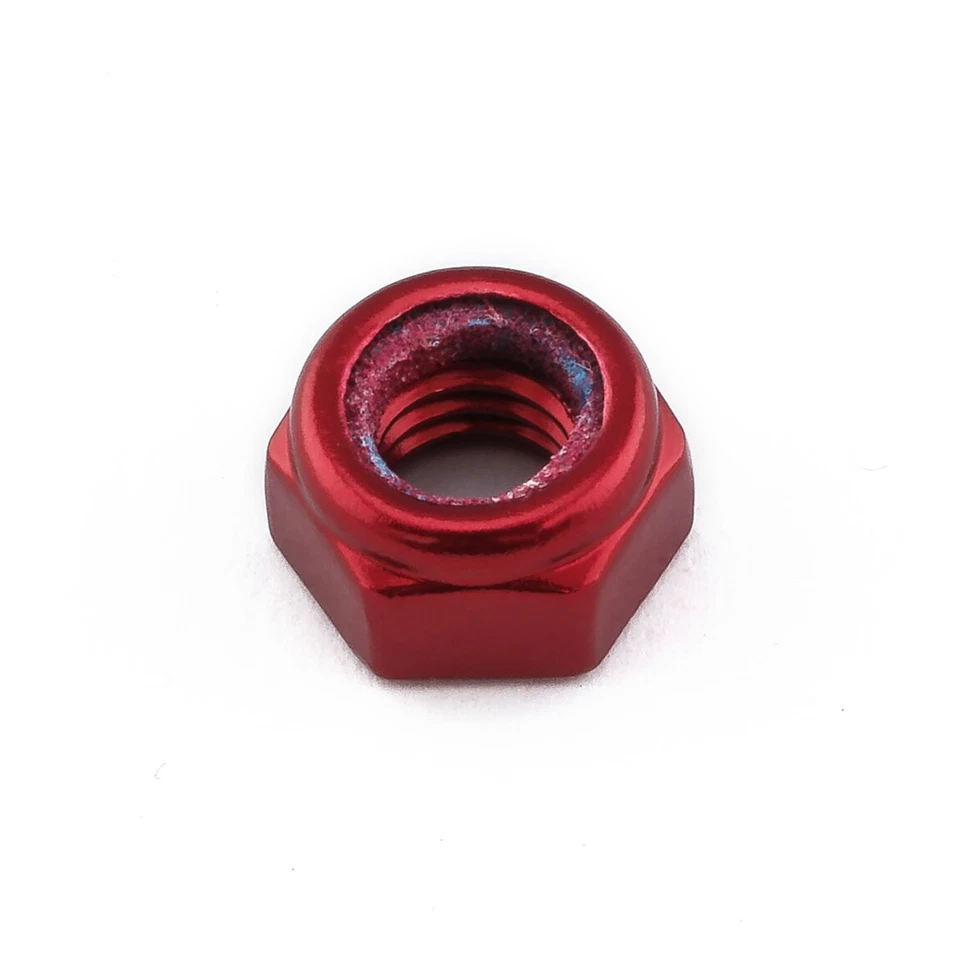 Aluminium Nylock Nut M6 x 1.00mm Red | Pro-Bolt