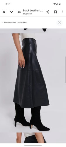 Tuckernuck Black Leather Lucille Skirt Nwt - Picture 2 of 8