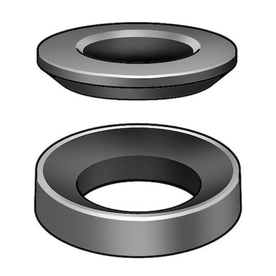 #ad Zoro Select Z9484set Spherical Washer Fits Bolt Size 1 1 4 In Steel Black $18.99