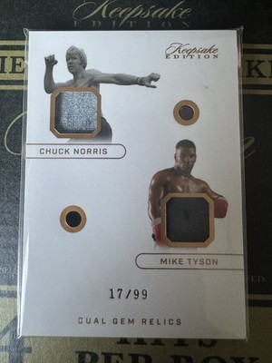 2024 Keepsake Edition Chuck Norris / Mike Tyson  Dual Gem Relic 17/99