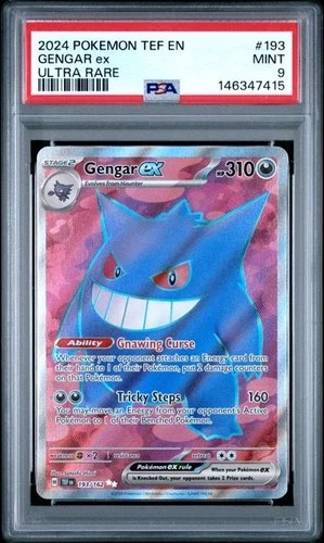2024 POKEMON TEF EN-TEMPORAL FORCES ULTRA RARE #193 GENGAR EX PSA 9
