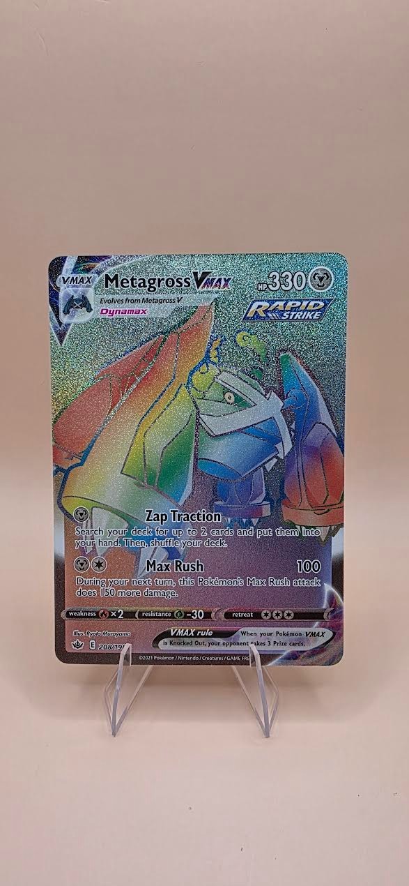 Metagross VMAX (Secret) 208/198 Swsh06: Sword & Shield - Chilling Reign Holo NM