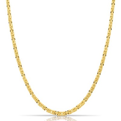 Königskette 3,8mm 585er Vergoldet Goldkette Massiv Poliert für Damen Herren