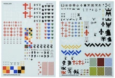 Green Staff World Waterslide Decal Emblem Set for Model Kits GSWD-2114