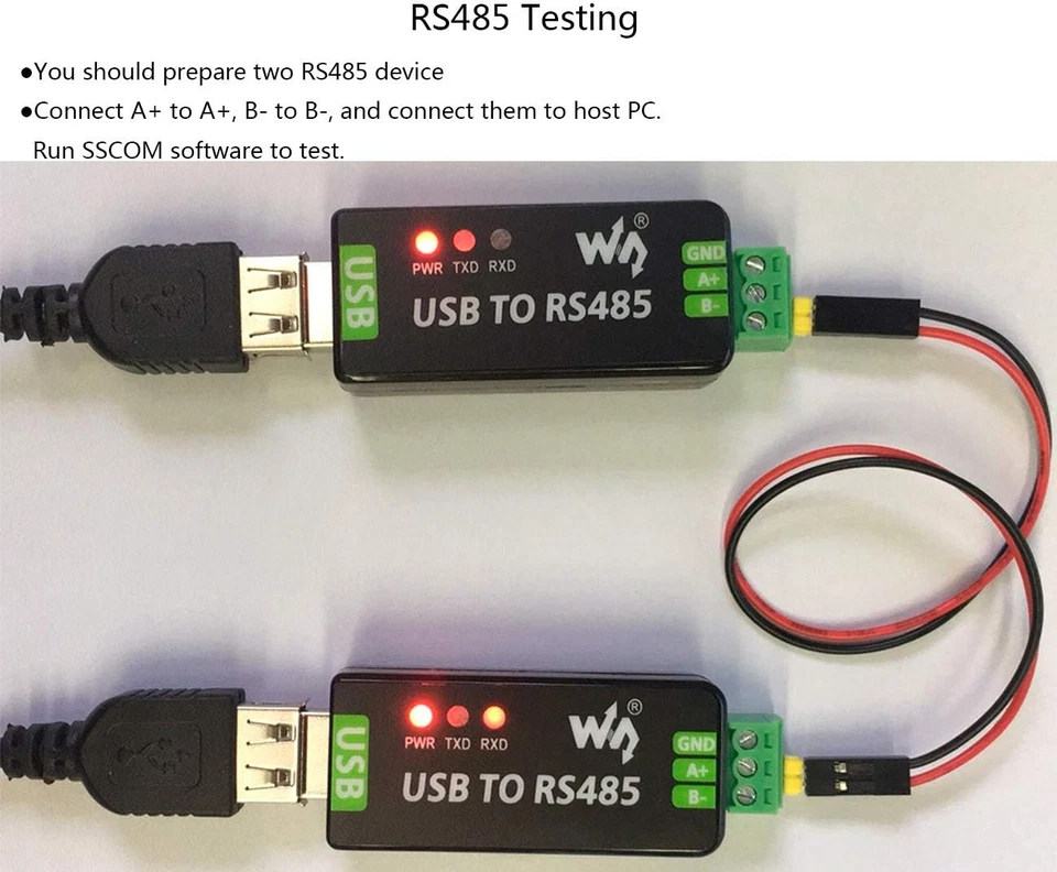 USB to RS485 Converter Adapter, FT232RL, SP485EEN, Embedded Protection, Fast Com - Image 3 of 4