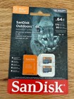 NEW in Box SanDisk 128GB (2x64GB) Outdoors 4K microSDXC UHS-I V30 A2 Memory Card