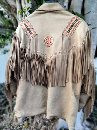 Gamino /Walter Leather Co. Handmade In Mexico Vintage Jacket. Coat Indian XXL - Picture 3 of 24