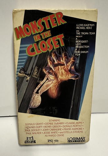 Monster in the Closet (VHS, 1987) - The Troma Team Rare VHS OOP LORIMAR - Picture 1 of 4