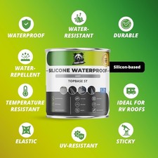 aterproof Grey Roof Sealant | Universal Flat & Shed Roof Sealer | Fix (1 kg)