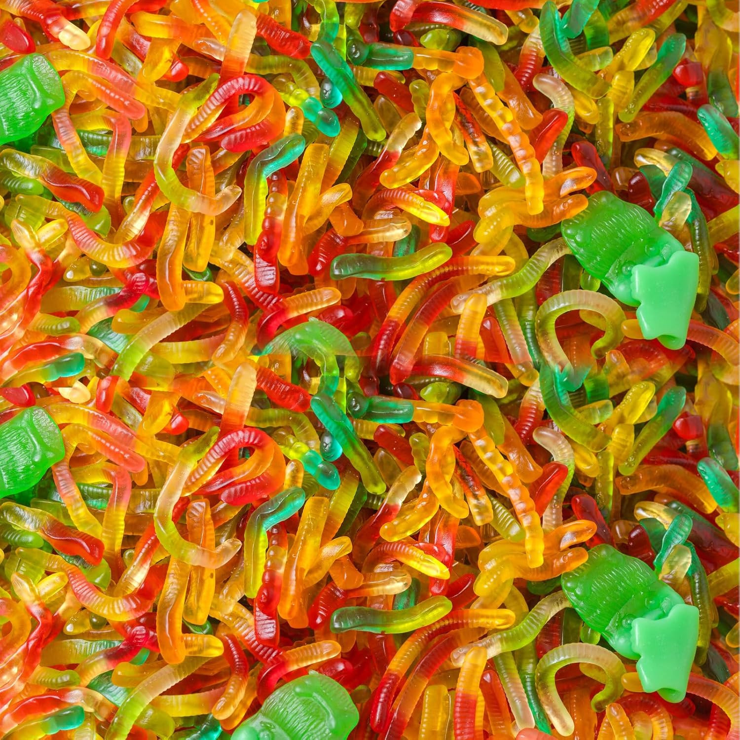 4Pc Gummy Worm Molds | Silicone Candy Molds for Kids Fruit Snacks & Gummies