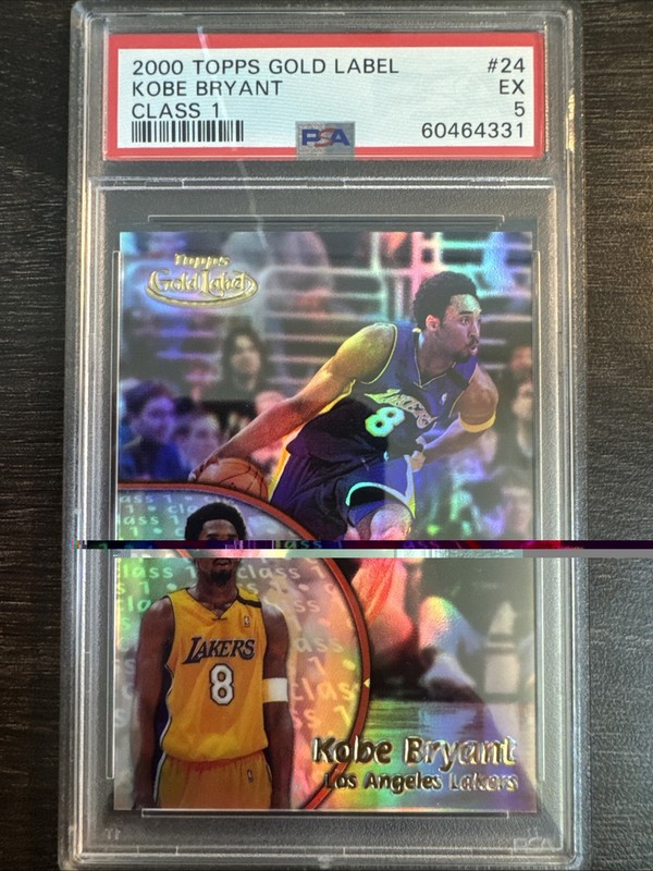 Topps 2000-01 Gold Label Kobe Bryant #24 Class 1 Lakers PSA 5