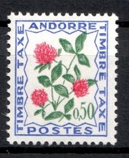 Timbre / Stamp  ANDORRE  Timbre Taxe 1964-71  Y&T  N° 52  NEUF ** (MNH)
