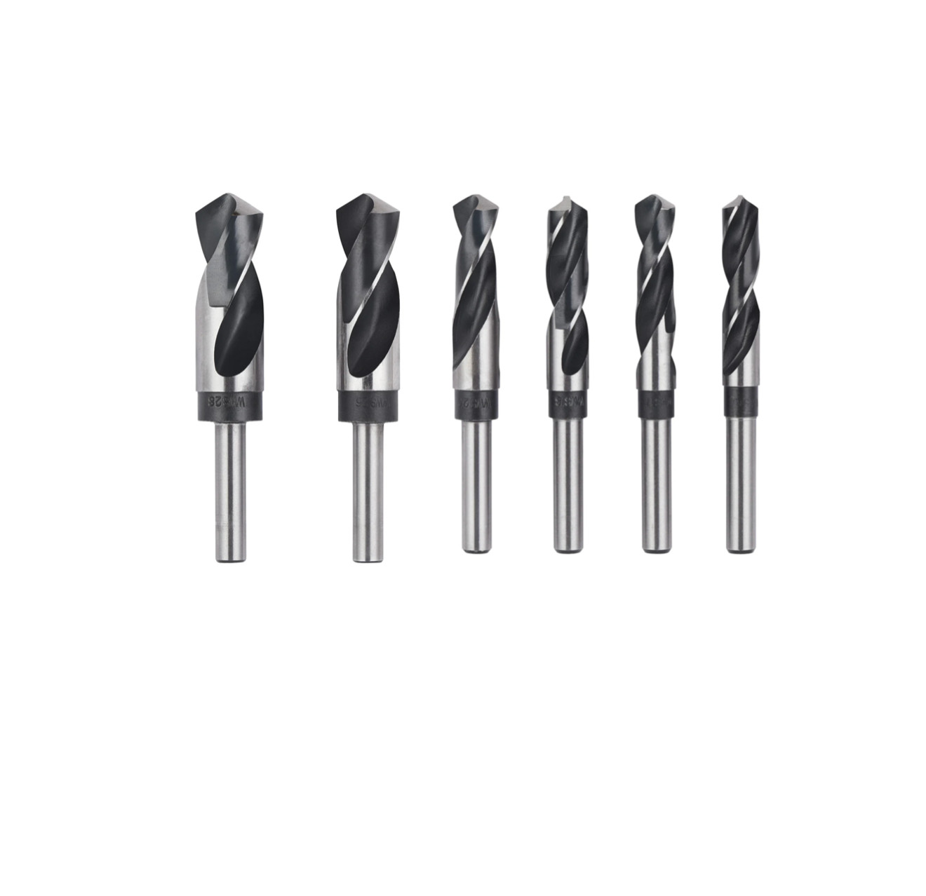 Jeu de 6 forets métaux HSS grand diamètre de 16 à 28 mm pour perçage acier