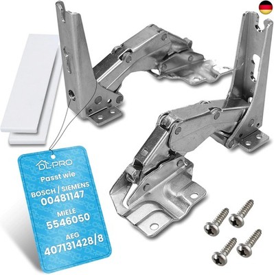 DL-pro Kühlschrank Scharnier 2er Set passend für Bosch Siemens 481147 00481147 f