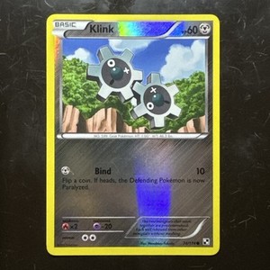 Klink 74/114 Reverse Holo Common Black & White Base Pokemon Card 2011