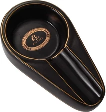 Galiner Cigar Ashtray Travel Ceramic For 4.72*2.75*0.98 inches, Black 