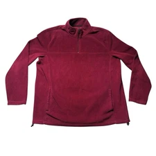 Croft & Barrow Fleece Quarter Zip Pullover Sweater Men’s XL Red Warm Casual