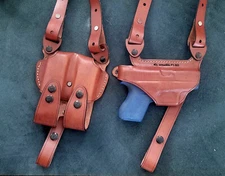 Leather Horizontal Shoulder Miami Vice Holster for Sig P365, P365X   (P2-P365)