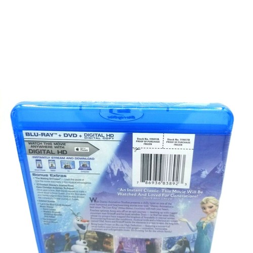 Disney's Frozen: New Collector's Edition Blu-Ray + DVD - With Bonus Extras-HD-PG - Picture 3 of 4