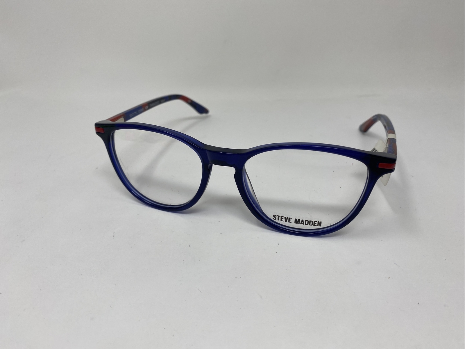 STEVE MADDEN EYEWEAR THREADDED NAVY BLUE RED 50/17/135 FLEX HINGE LC89