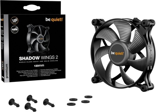 Silence Meets Performance - Shadow Wings 2 120mm PWM Lüfter mit Gummirahmen - Bild 7 von 7