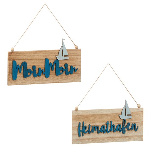 Koje Türschild Marine Deko - Handgemachtes Holzschild 10x30cm Maritim