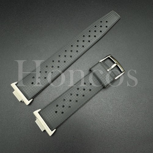 Gray Air Silicone Rubber Watch Band Strap Buckle Fits for Tissot PRX Adapter - Picture 4 of 4