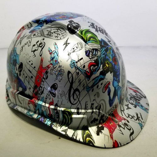Hard Hat custom hydro dipped , OSHA approved ROCK ZOMBIE F**K YEAH !!!NEW!!!! - Picture 5 of 5
