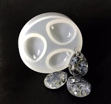 Three Pendant Clear Silicone Mold. Resin Jewelry Molds MP164