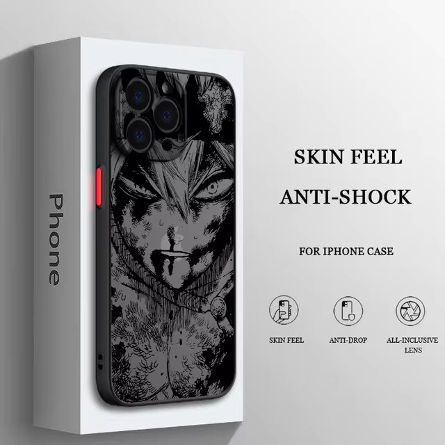 Black Clover Anime Phone Case For iPhone 11 12 13 14 15 Pro