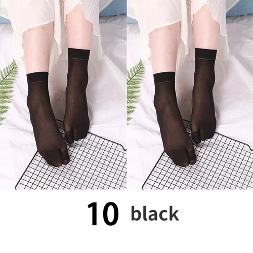 10 Pair Silky Two Toes Split Socks Thin Japanese Tabi Ninja Hosiery Socks Summer - Picture 13 of 21