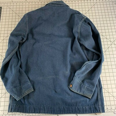 Vintage 50s 60s Denim Jean Big Mac Work Chore Coat Jacket Mechanic