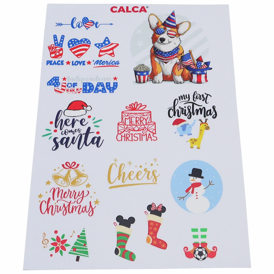 CALCA A4 Size DTF UV Printing Stickers for Water Bottle,Phone Case,Skateboard - Image 4 of 4