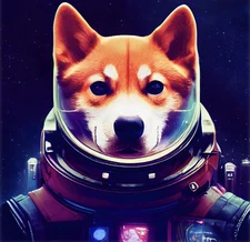 Space Suit Dog Sticker Decal