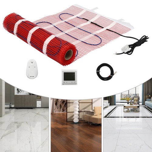 120V 1200W Smart Heat Mat Kit Floor Heating System Heating Floor Mat 20*0.5m - Picture 22 of 24