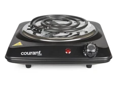 COURANT Electric Single Burner 1000 Watts Coil Heating Element, Black