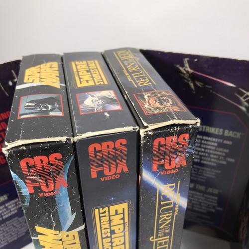 Star Wars Trilogy VHS Boxset CBS FOX George Lucas Sci-fi Classic Movie Lucasfilm - Foto 4 di 12