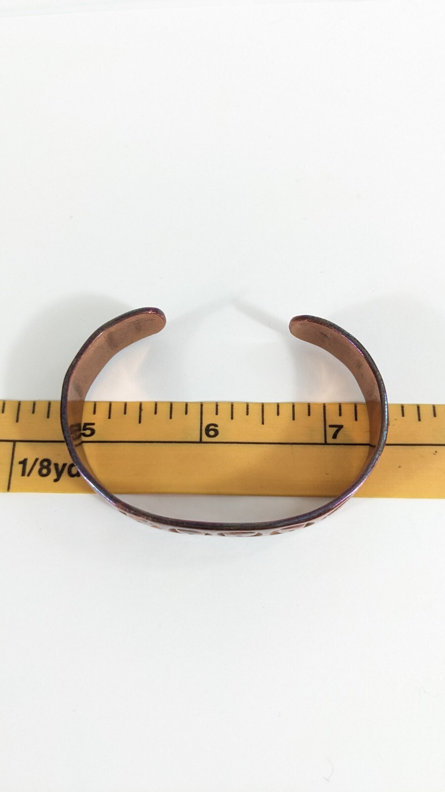 Solid Copper Cuff Bracelet PNW Signed BY Artisan … - image 10