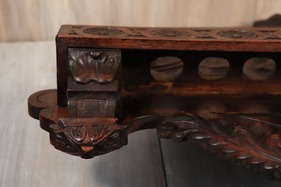 Large French Antique Pipe Rack Black Forest Carved Wood 19thC -Ships ...