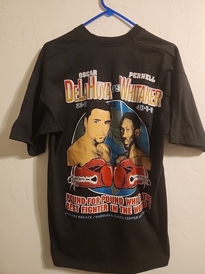 Rare Vintage 1997 Oscar De La Hoya vs Pernell Whitaker Boxing Shirt Top Rank XL