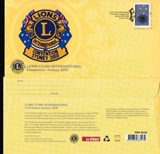 2010 LIONS CLUBS INTERNATIONAL CONVENTION DECIMAL STAMP COMMEMORATIVE COVER #H3